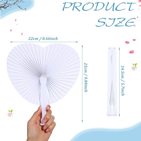 Pai pai forma de corazón blanco