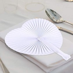Pai pai forma de corazón blanco
