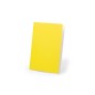 Blog amarillo con hojas en blanco Blog amarillo con hojas en blanco