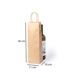 Bolsa de papel kraft para profesionales. Ideal para vinos y botellas de hasta 1 litro