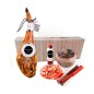 Cesta para jamón grande con productos ibéricos Cesta para jamón grande con productos ibéricos