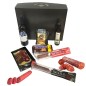 Cesta gourmet con vino, aceite, ibéricos y chocolatinas para regalar Cesta gourmet con vino, aceite, ibéricos y chocolatinas para regalar