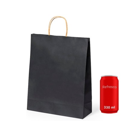 Bolsa negra pequeña eventos papel 22 x 23 x 8,5 cm