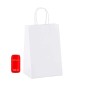 Bolsa blanca papel reciclado 23,8 cm x 31,8 cm x 11 cm Bolsa blanca papel reciclado 23,8 cm x 31,8 cm x 11 cm