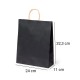 Bolsa regalo de papel negra 25 x 30,5 x 11 cm