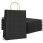 Caja 300 Bolsas papel con asas negras 24 x 32 x 11 cm Caja 300 Bolsas papel con asas negras 24 x 32 x 11 cm