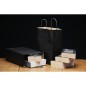 Caja 300 Bolsas papel con asas negras 24 x 32 x 11 cm Caja 300 Bolsas papel con asas negras 24 x 32 x 11 cm