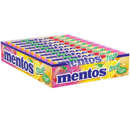 Caja Mentos Caramelos Masticables Fruit 20 Botes x 38 gr cada uno