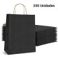Caja 250 bolsas de papel negras 32 x 41 x 12 cm Caja 250 bolsas de papel negras 32 x 41 x 12 cm
