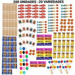 200 chuches y golosinas para rellenos piñatas y cumpleaños