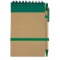 Libreta A6 pequeña hoja lisa con boli verde Libreta A6 pequeña hoja lisa con boli verde