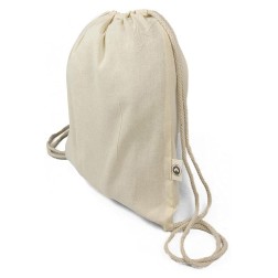 Bolsa mochila de tela algodón 135 gr con cuerdas