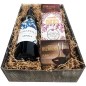Cesta regalo con vino y patés gourmet Cesta regalo con vino y patés gourmet