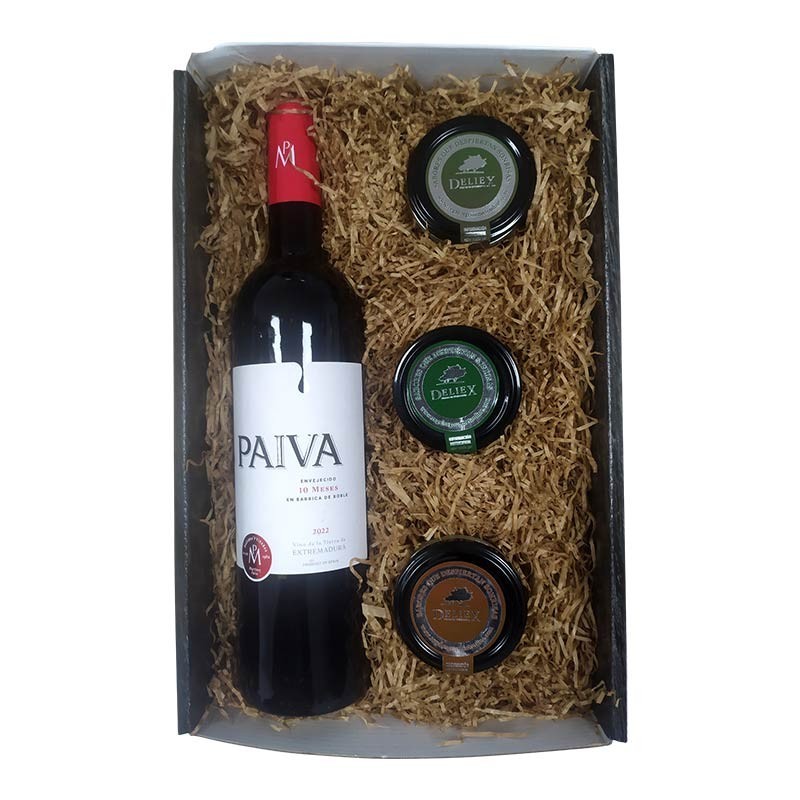 Cesta navidad pequeña con Payva y combinación de cremas de queso gourmet para empresa Cesta navidad pequeña con Payva y combinación de cremas de queso gourmet para empresa