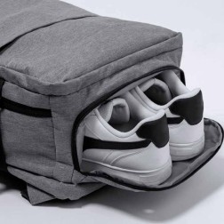 Mochila grande color gris