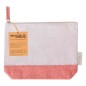Neceser de algodón reciclado beige y rojo 180 gr Neceser de algodón reciclado beige y rojo 180 gr