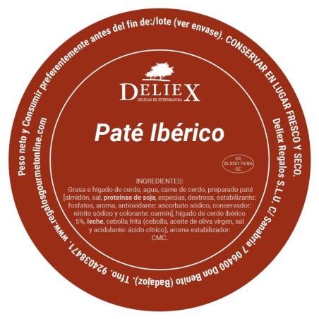 Paté ibérico 25 gr Deliex monodosis