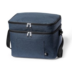 Nevera con doble compartimento azul