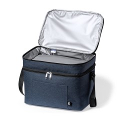 Nevera con doble compartimento azul