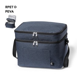 Nevera con doble compartimento azul
