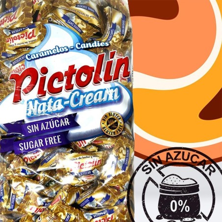 Bolsa de 800 gr de caramelos Pictolín Dulce de leche y Nata sin azúcar
