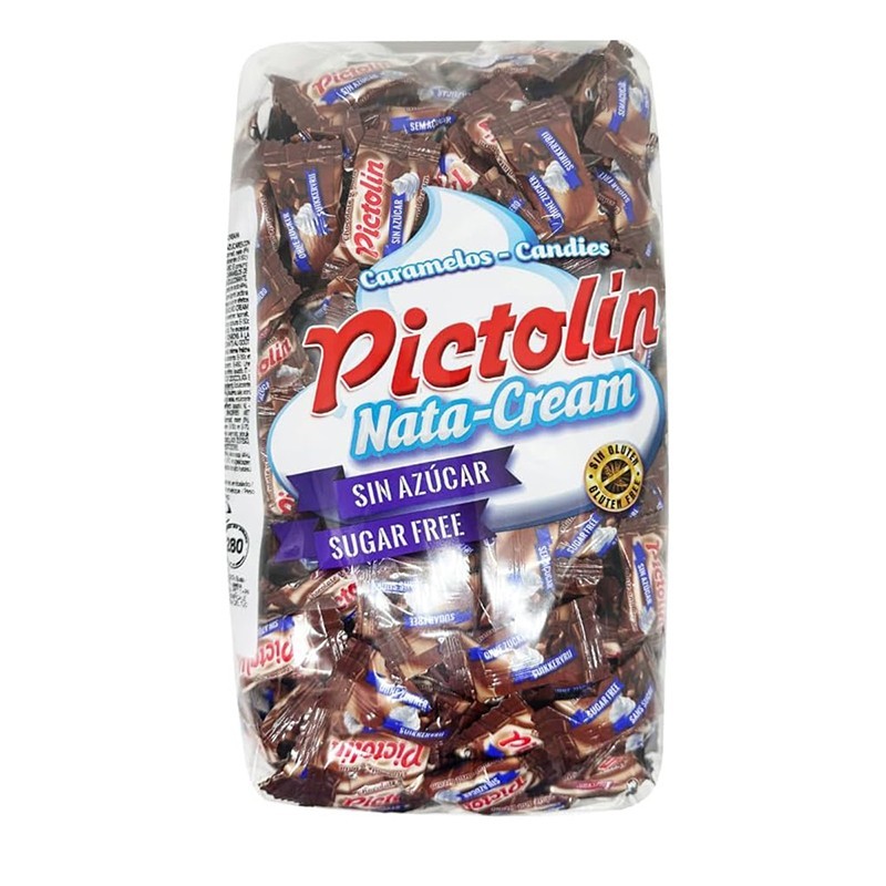 Bolsa de 800 gr de caramelos Pictolín Chocolate y Nata sin azúcar Bolsa de 800 gr de caramelos Pictolín Chocolate y Nata sin azúcar
