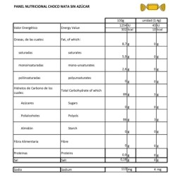 Bolsa de 800 gr de caramelos Pictolín Chocolate y Nata sin azúcar