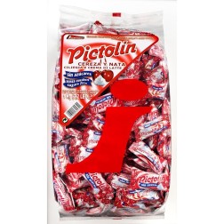Bolsa de 800 gr de caramelos Pictolín Cereza y Nata sin azúcar